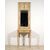Consolle con specchiera neoclassica in legno intagliato, laccato e dorato, Napoli, primi anni del XIX secolo