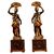 Coppia di straordinari mori veneziani del 1600 sculture italiane in legno dipinto