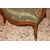 Salotto Luigi XV con bronzi in legno di Bois de Rose Divano 2 Poltrone e 2 Sedie
