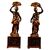 Coppia di straordinari mori veneziani del 1600 sculture italiane in legno dipinto