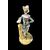 Scultura in vetro ‘Arlecchino’ in vetro pesante con reticello zanfirico,lattimo e inclusioni oro.A.Ve.M.Murano