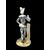 Scultura in vetro ‘Arlecchino’ in vetro pesante con reticello zanfirico,lattimo e inclusioni oro.A.Ve.M.Murano