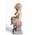 Scultura raffiurante Bambina con uccellino