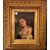 Dipinto olio su tavola "nudo" del 1800 Francese ritratto donna 