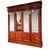 Grande libreria antica Luigi Filippo 4 porte di inizio 1800 in legno di ciliegio