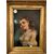 Dipinto olio su tavola "nudo" del 1800 Francese ritratto donna 
