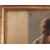 Pastello su cartone nudo femminile di inizio 1900 con cornice dorata