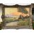 Pittore inglese (XIX sec.) - Paesaggio con gregge al tramonto.
