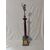 Obelisco in porfido con Mercurio in bronzo - H 76 cm