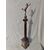 Obelisco in porfido con Mercurio in bronzo - H 76 cm