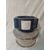 Mortaio fascista in marmo nero del Belgio con intarsio in marmo di Carrara - 23 x 23 cm