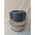 Mortaio fascista in marmo nero del Belgio con intarsio in marmo di Carrara - 23 x 23 cm