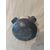 Mortaio fascista in marmo nero del Belgio con intarsio in marmo di Carrara - 23 x 23 cm