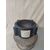 Mortaio fascista in marmo nero del Belgio con intarsio in marmo di Carrara - 23 x 23 cm