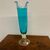 Vaso in vetro Murano color Turchese e oro . firmato inciso Murrina . Altezza cm 36 