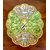 Centerpiece bowl in majolica decorated in Raphaelesque style with noble coat of arms.Manufactured by Angelo Minghetti.Bologna.     