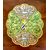 Centerpiece bowl in majolica decorated in Raphaelesque style with noble coat of arms.Manufactured by Angelo Minghetti.Bologna.     