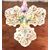 Centrotavola in maiolica trilobato decorato a raffaellesche e grottesche con presa a forma di drago.Manifattura Angelo Minghetti.Bologna