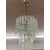 Lampadario Chandelier anni 70 modernariato  vetro con pendenti a spirale vintage 5 luci 