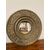 Antico Piatto miniatura Porcellana epoca XIX con cornice  in ottone  lavorazione a sbalzo . Mis : cm 30