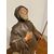 Antica statua scultura S. Francesco Da Paola epoca XVIII sec . Altezza 44 . Terracotta Policroma Antiquariato 