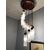 Lampadario a sospensione modernariato design anni 70 con 12 bicchieri vetro murano. 