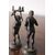Antica coppia di personaggi in bronzo primi 800 . figure classiche 