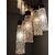 Lampadario a sospensione modernariato design anni 70 con 12 bicchieri vetro murano. 