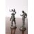 Antica coppia di personaggi in bronzo primi 800 . figure classiche 