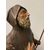 Antica statua scultura S. Francesco Da Paola epoca XVIII sec . Altezza 44 . Terracotta Policroma Antiquariato 