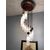 Lampadario a sospensione modernariato design anni 70 con 12 bicchieri vetro murano. 