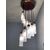 Lampadario a sospensione modernariato design anni 70 con 12 bicchieri vetro murano. 