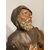 Antica statua scultura S. Francesco Da Paola epoca XVIII sec . Altezza 44 . Terracotta Policroma Antiquariato 