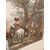 Antica incisione acquarellata del 1762 “ Le Marcande de Canards “ Francia  in cornice mis : 65 x 56 