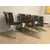 Gruppo di 6 sedie metallo e cuoio anni 70 Milano Fumagalli vero design restaurate 