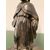 Antica scultura  vescovo epoca XVII sec castagno . Altezza 34 