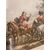 Antica incisione acquarellata del 1762 “ Le Marcande de Canards “ Francia  in cornice mis : 65 x 56 