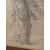Antico disegno  anno 1920  di personaggio in cornice antica 38 x 29 