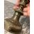 Antica coppia di candelabri in ottone sbalzato epoca XIX secolo . Altezza cm 34 cm 