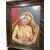 Dipinto olio su tela surrealista XX secolo Conchita Amata . “ Donna e maschere “ mis : 80 x 70 