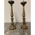 Antica coppia di candelabri in ottone sbalzato epoca XIX secolo . Altezza cm 34 cm 