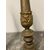 Antica coppia di candelabri in ottone sbalzato epoca XIX secolo . Altezza cm 34 cm 