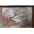 Antico  raro dipinto bifacciale acquerello XIX paesaggio  con cornice antica . cm 50 x 40 