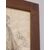 Antico disegno  anno 1920  di personaggio in cornice antica 38 x 29
