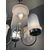 Lampadario Chandelier vintage anni 70 sei Luci Cromato e Murano di Design . Modernariato elettrificato 