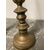 Antica coppia di candelabri in ottone sbalzato epoca XIX secolo . Altezza cm 34 cm 