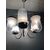 Lampadario Chandelier vintage anni 70 sei Luci Cromato e Murano di Design . Modernariato elettrificato 