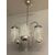 Lampadario Chandelier vintage anni 70 sei Luci Cromato e Murano di Design . Modernariato elettrificato 