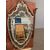 Importante Specchiera Vintage art decò 1950 . vetro bianco e riflessi oro. Stupendo Mis 130 x 68  