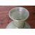 Vaso verde vetro Murano con riflessi a lustro. Anni 1950 . Mis 28 cm 